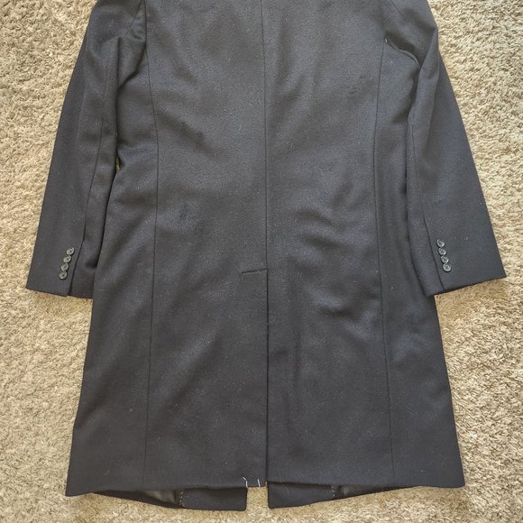 Michael Kors Overcoat Cashmere Blend Black Men's 42L Long Large Winter 3-Button - Picture 8 of 8